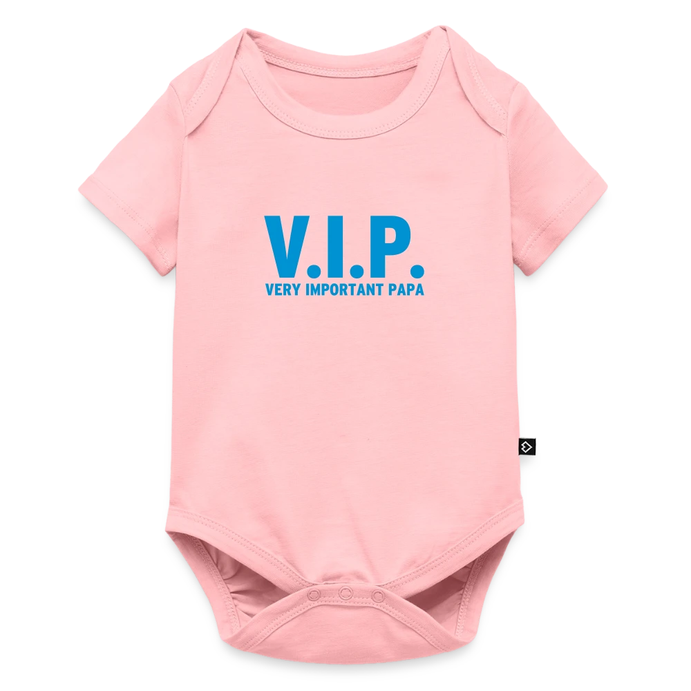 Roze rompertje voor papa met grappige 'V.I.P. Very Important Papa' tekst — origineel Vaderdag-cadeau